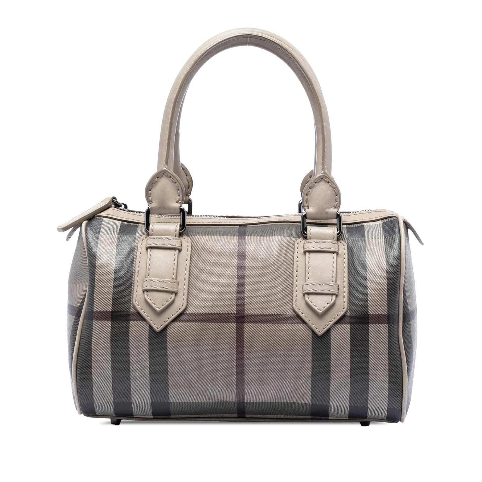 Burberry Chester Boston Bag in Smoke Check Coated Canvas (1 of 7)