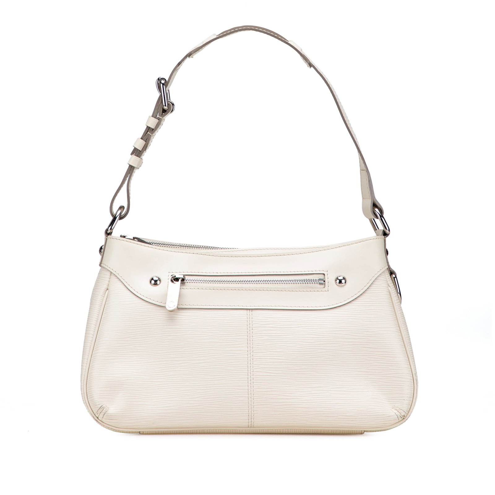 Louis Vuitton Epi Turenne PM White Leather Handbag: Louis Vuitton Epi Turenne PM White Leather Handbag The Louis Vuitton Epi Turenne PM is a stylish and functional handbag crafted from durable epi leather. This bag features a flat leather strap for com