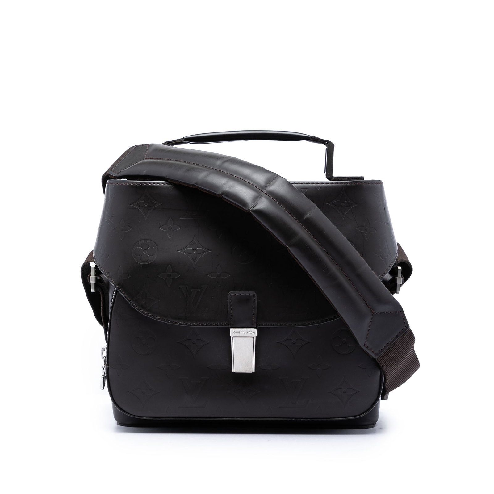 Louis Vuitton Monogram Glace Charly Leather Shoulder Bag: Louis Vuitton Monogram Glace Charly Leather Shoulder Bag Louis Vuitton Monogram Glace Charly bag in brown leather, made in France. This bag features a calf leather body, a flat leather top handle, an 