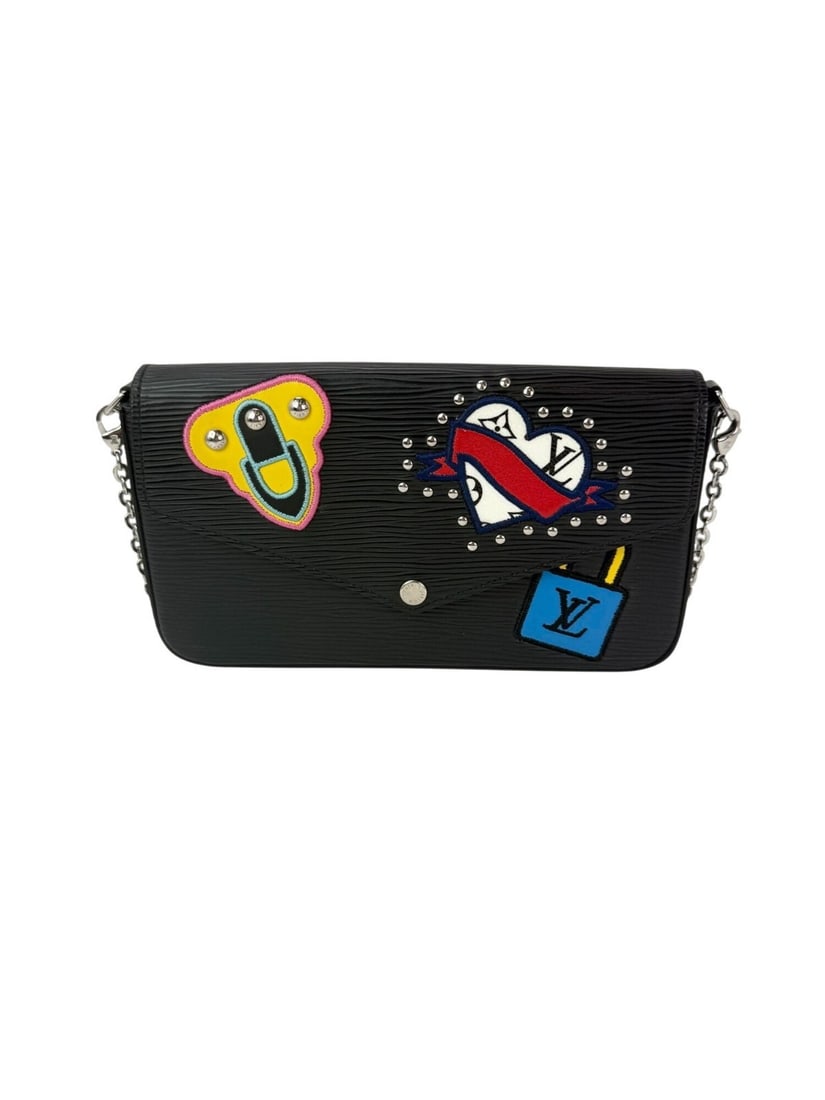 Louis Vuitton Felicie Limited Edition Crossbody Patchwork Black Epi Leather Bag (1 of 13)