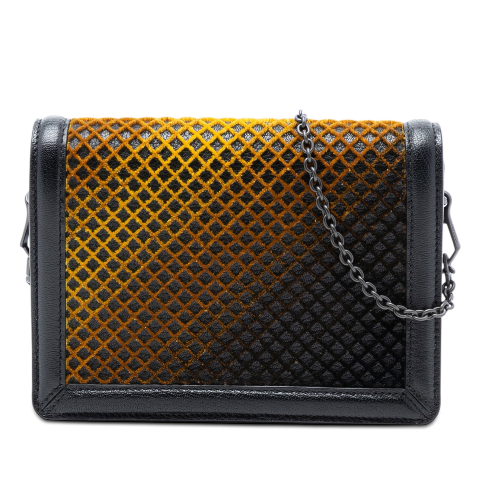Mini Montebello Crossbody Bag with Velvet Crisscross by Bottega Veneta: Mini Montebello Crossbody Bag with Velvet Crisscross by Bottega Veneta This Bottega Veneta Mini Montebello crossbody bag showcases a velvet crisscross pattern over a leather body, complemented by a de