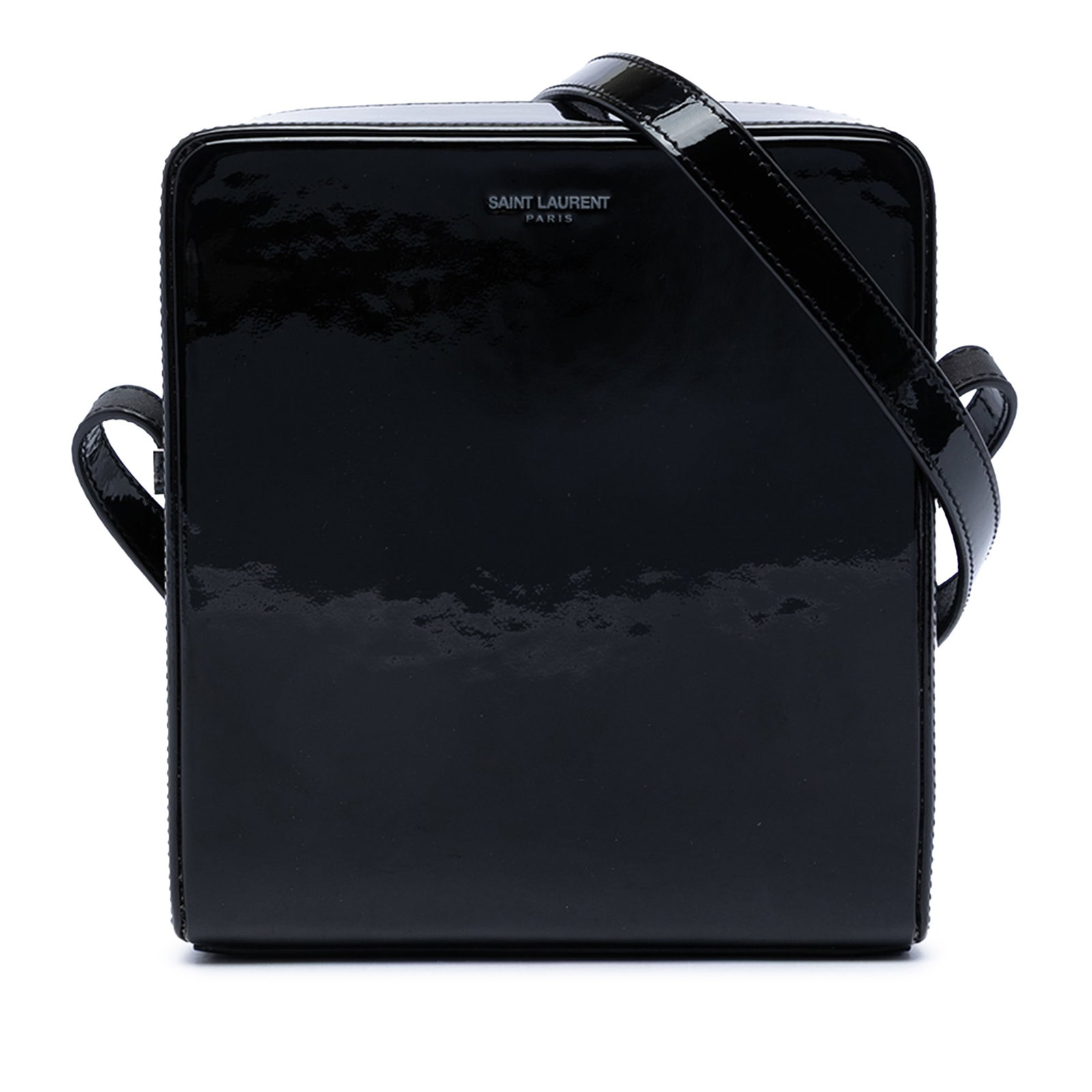 Saint Laurent Patent Camera Bag Black Leather Crossbody (1 of 6)