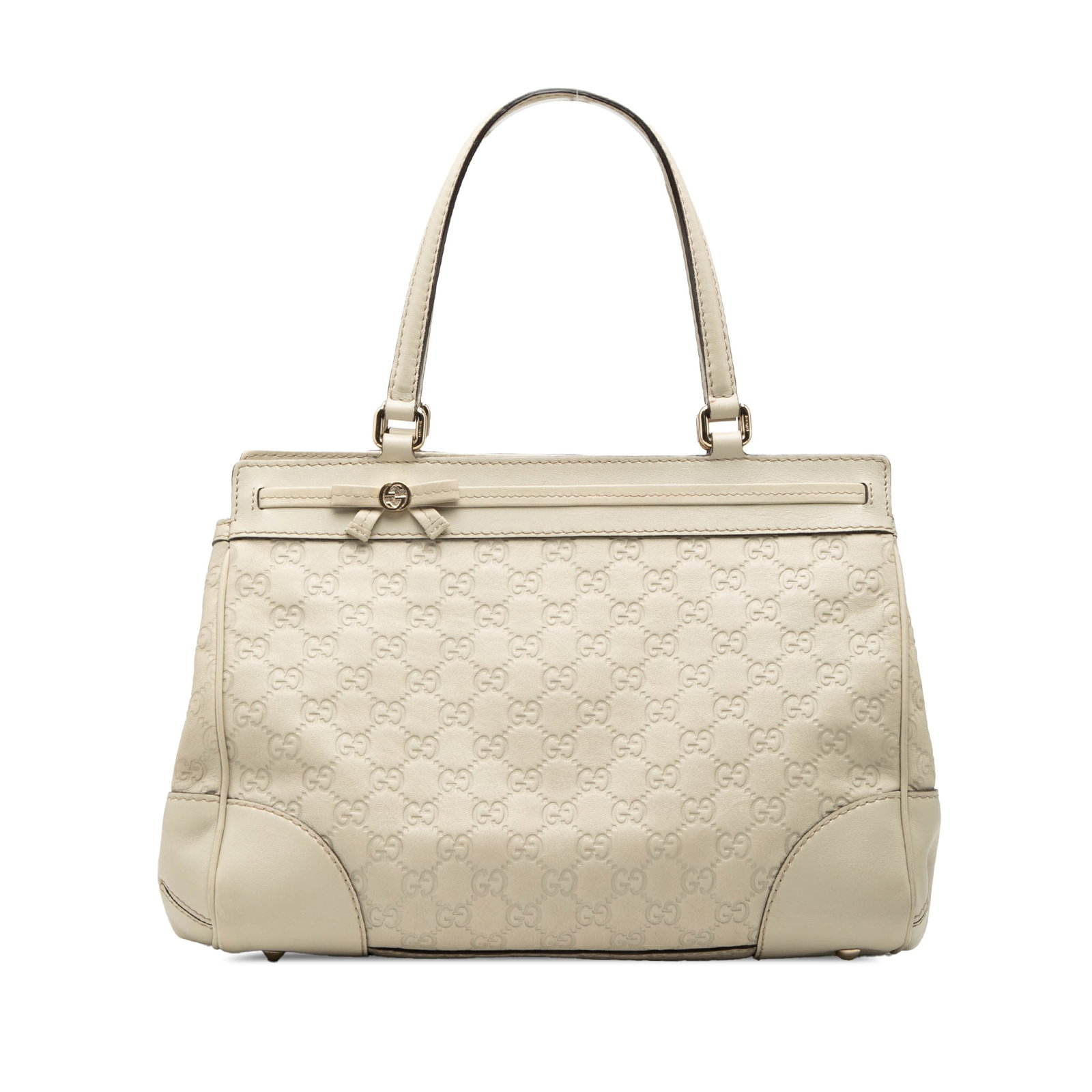 Gucci embossed leather Mayfair tote with ribbon detail (1 of 7)