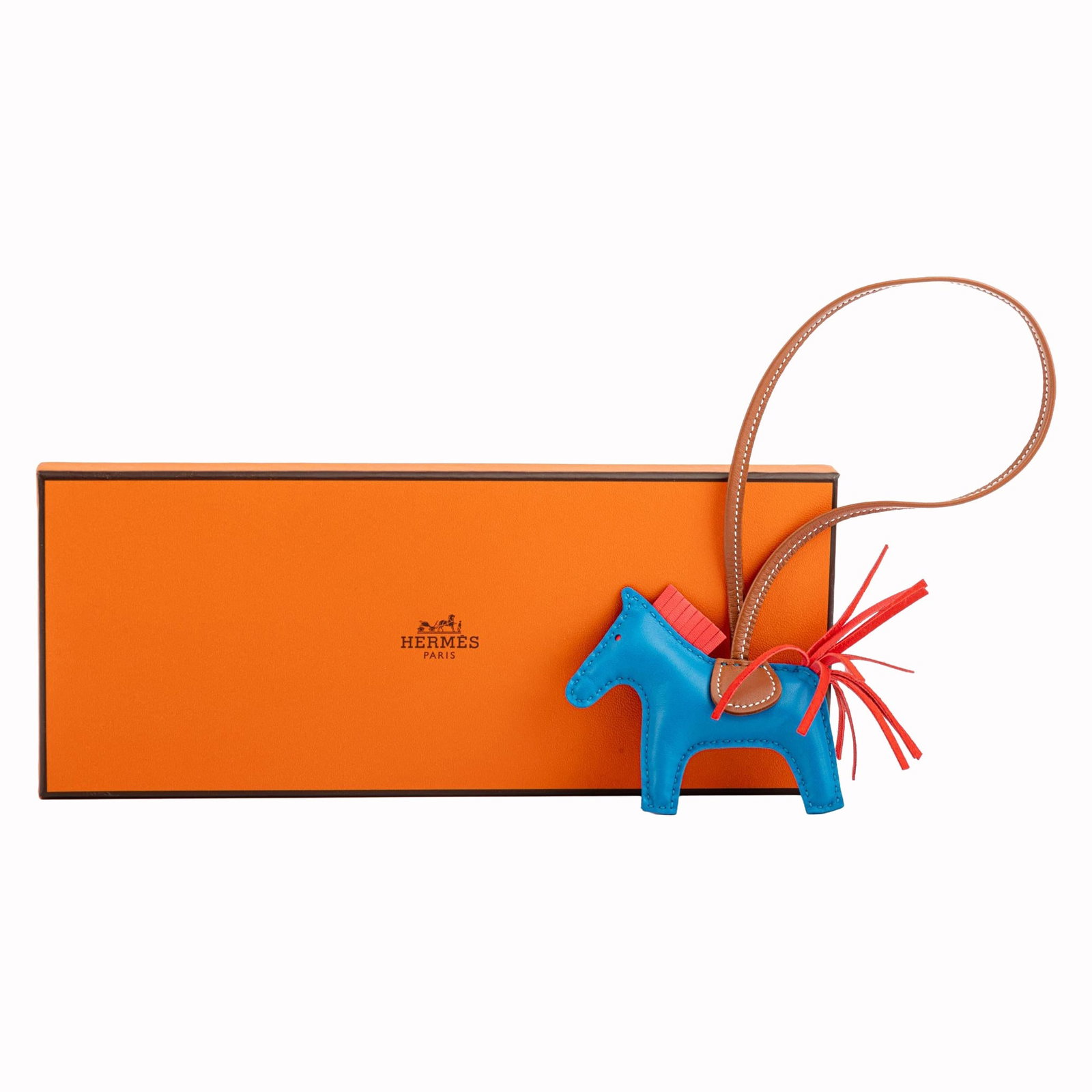 Hermes Rodeo Grigri PM Bag Charm Tricolor Leather (1 of 7)