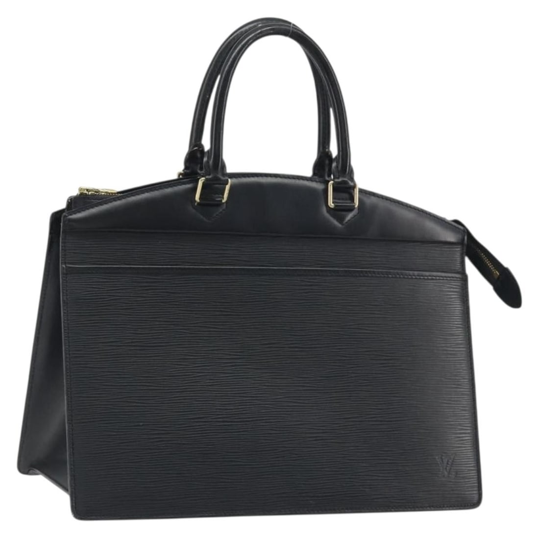 Louis Vuitton M48182 Riviera Epi Leather Handbag in Black: Louis Vuitton M48182 Riviera Epi Leather Handbag in Black Louis Vuitton Riviera handbag in black Epi leather. This women's handbag was made in France and includes only the bag shown; the item box and 
