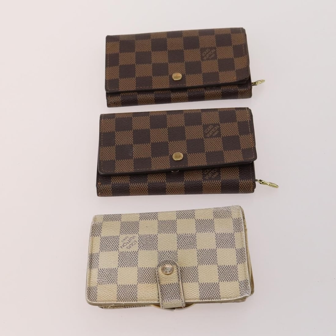 10 Louis Vuitton Damier Ebene canvas wallets bundle - 11