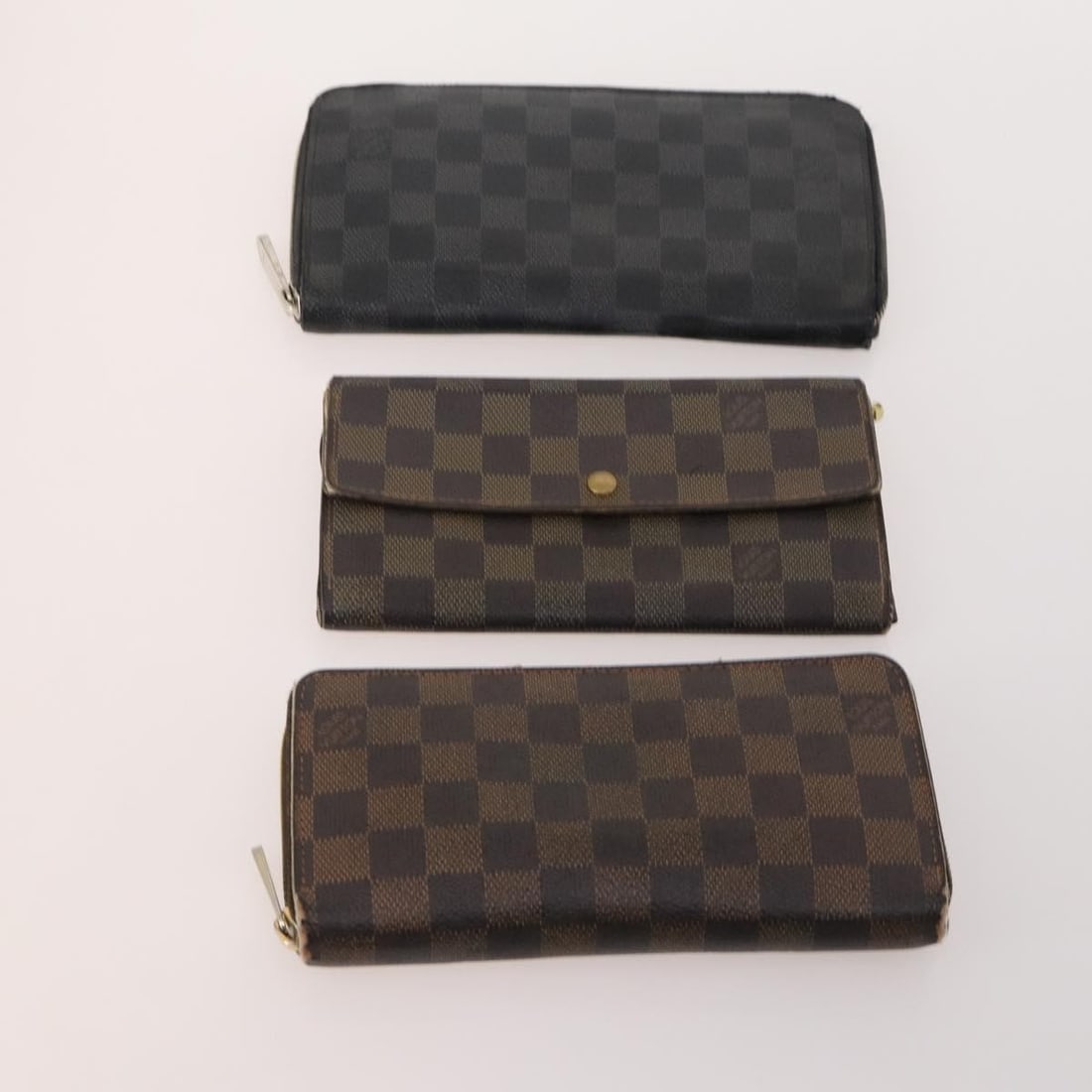 10 Louis Vuitton Damier Ebene canvas wallets bundle - 2
