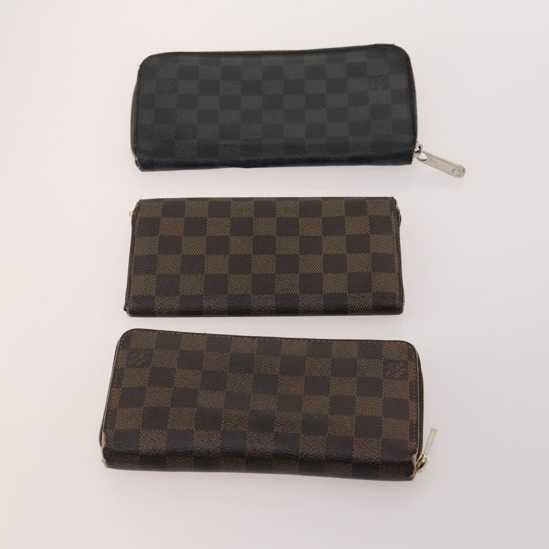 10 Louis Vuitton Damier Ebene canvas wallets bundle - 3