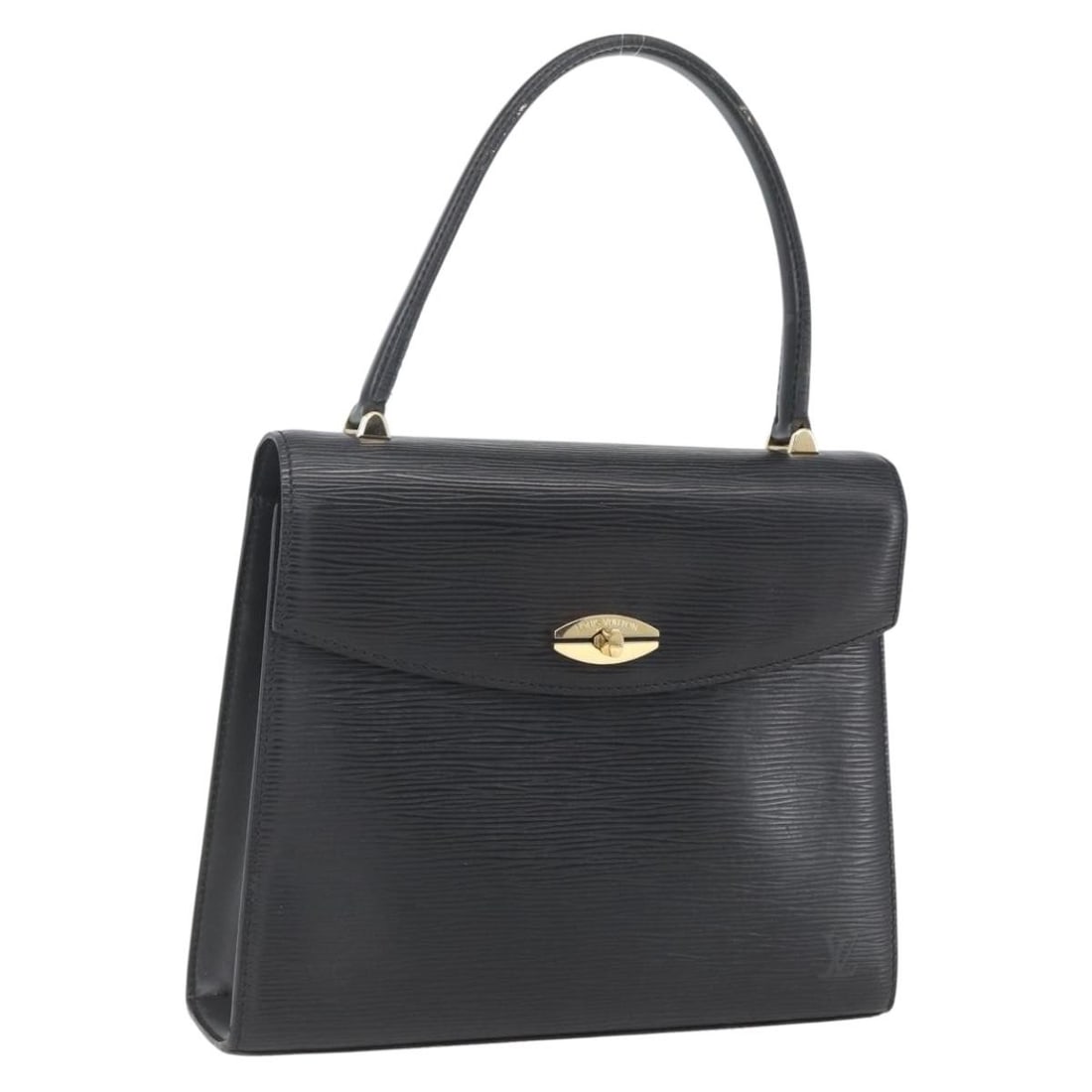 Louis Vuitton Malesherbes Epi Leather Handbag Black M52372: Louis Vuitton Malesherbes Epi Leather Handbag Black M52372 Louis Vuitton Epi Malesherbes Hand Bag in black Epi leather, made in France. This unisex hand bag comes with a dust bag and features a handle