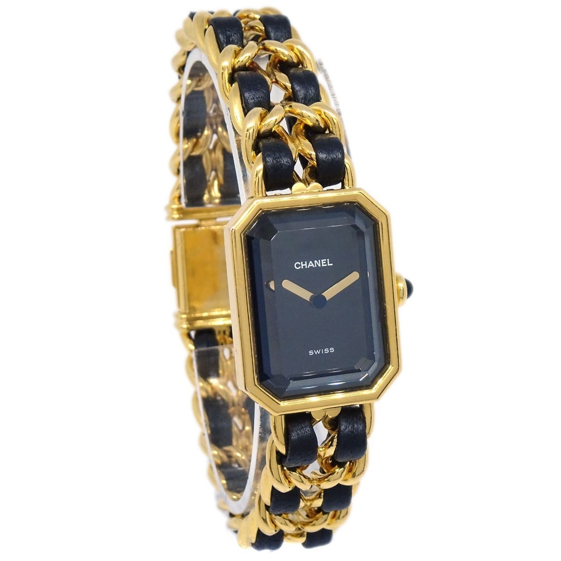CHANEL Premiere #XL women's quartz wristwatch Swiss made: CHANEL Premiere #XL women's quartz wristwatch Swiss made Chanel Premiere women's wristwatch with a classic dress/formal luxury style. It features a quartz movement, analog display, black gold case and