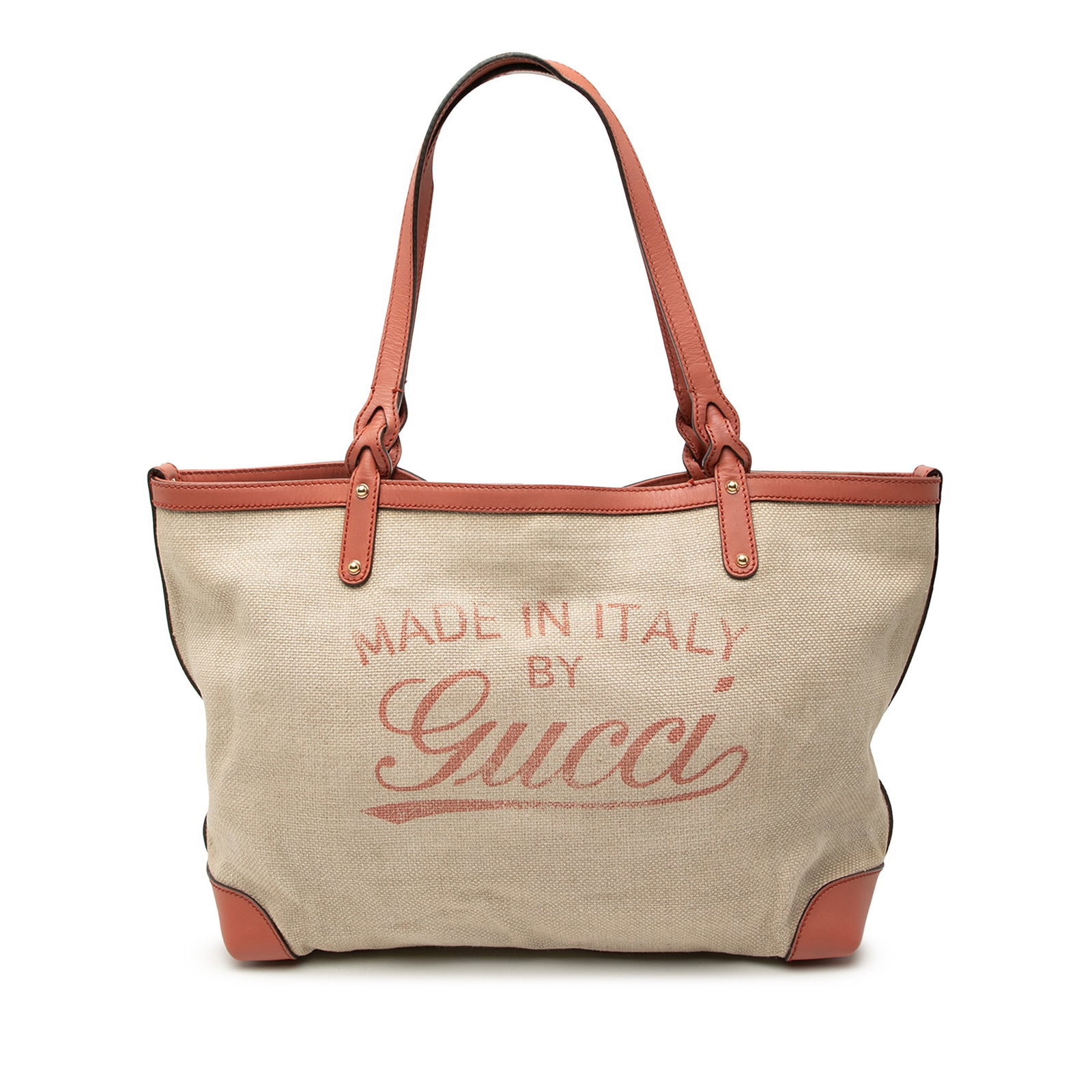 Gucci Medium Craft Tote Bag Canvas With Leather Trim (1 of 10)