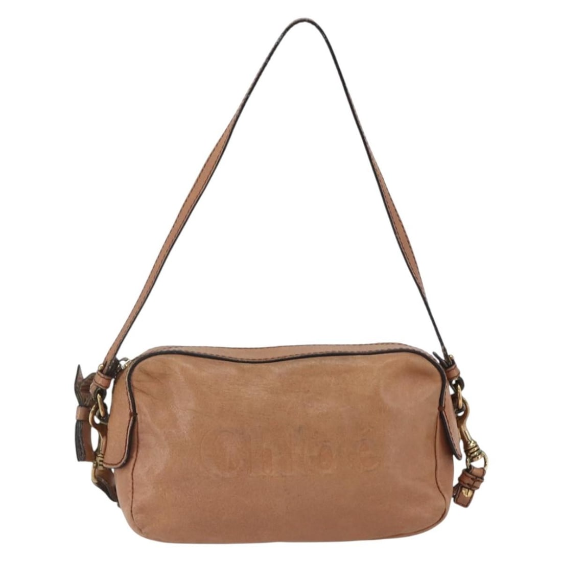 Chloe Vintage Brown Leather Shoulder Bag 18cm x 13cm x 5cm: Chloe Vintage Brown Leather Shoulder Bag 18cm x 13cm x 5cm This Chloe vintage shoulder bag for women is crafted from brown leather and features a compact design suitable for everyday use. It shows sig