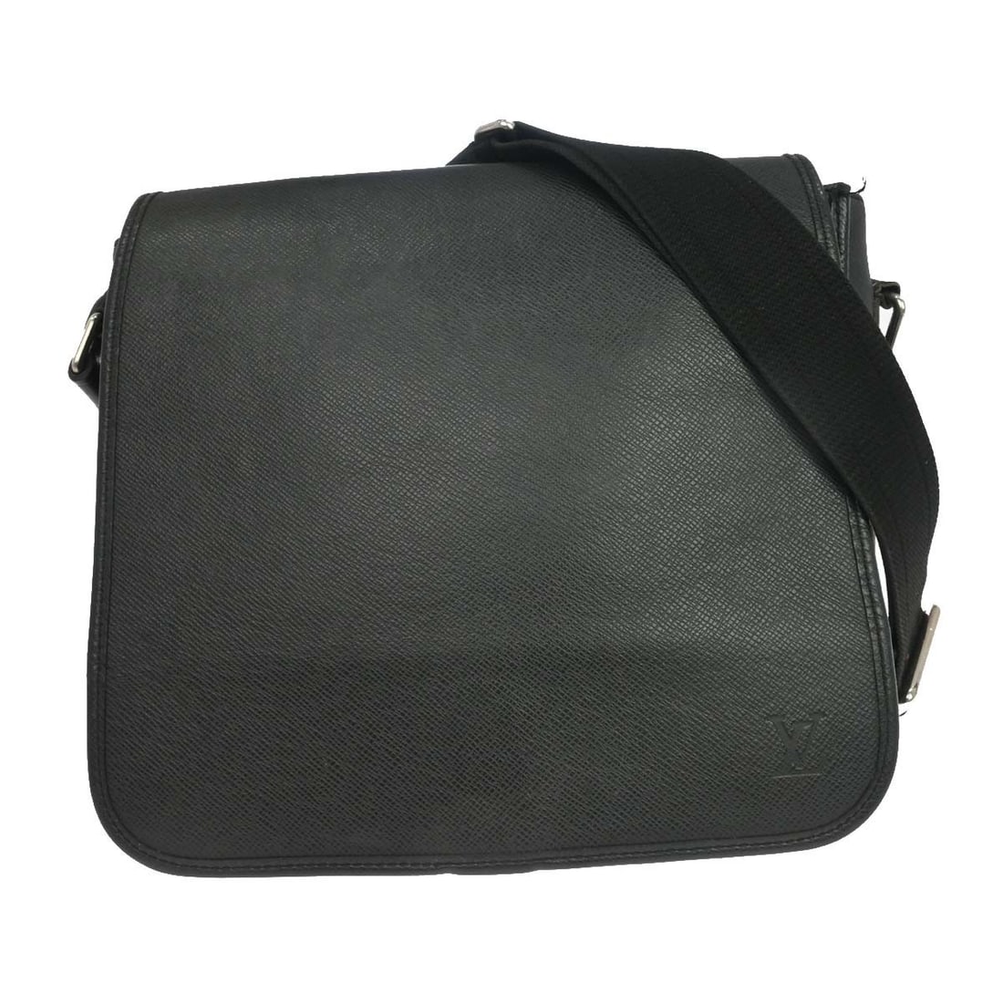 Louis Vuitton Andrei Taiga Leather Shoulder Bag Ardoise M32482: Louis Vuitton Andrei Taiga Leather Shoulder Bag Ardoise M32482 Vintage Louis Vuitton Andrei shoulder bag in Taiga leather with an Ardoise/Aldwars Black colorway. This medium shoulder bag features a sq