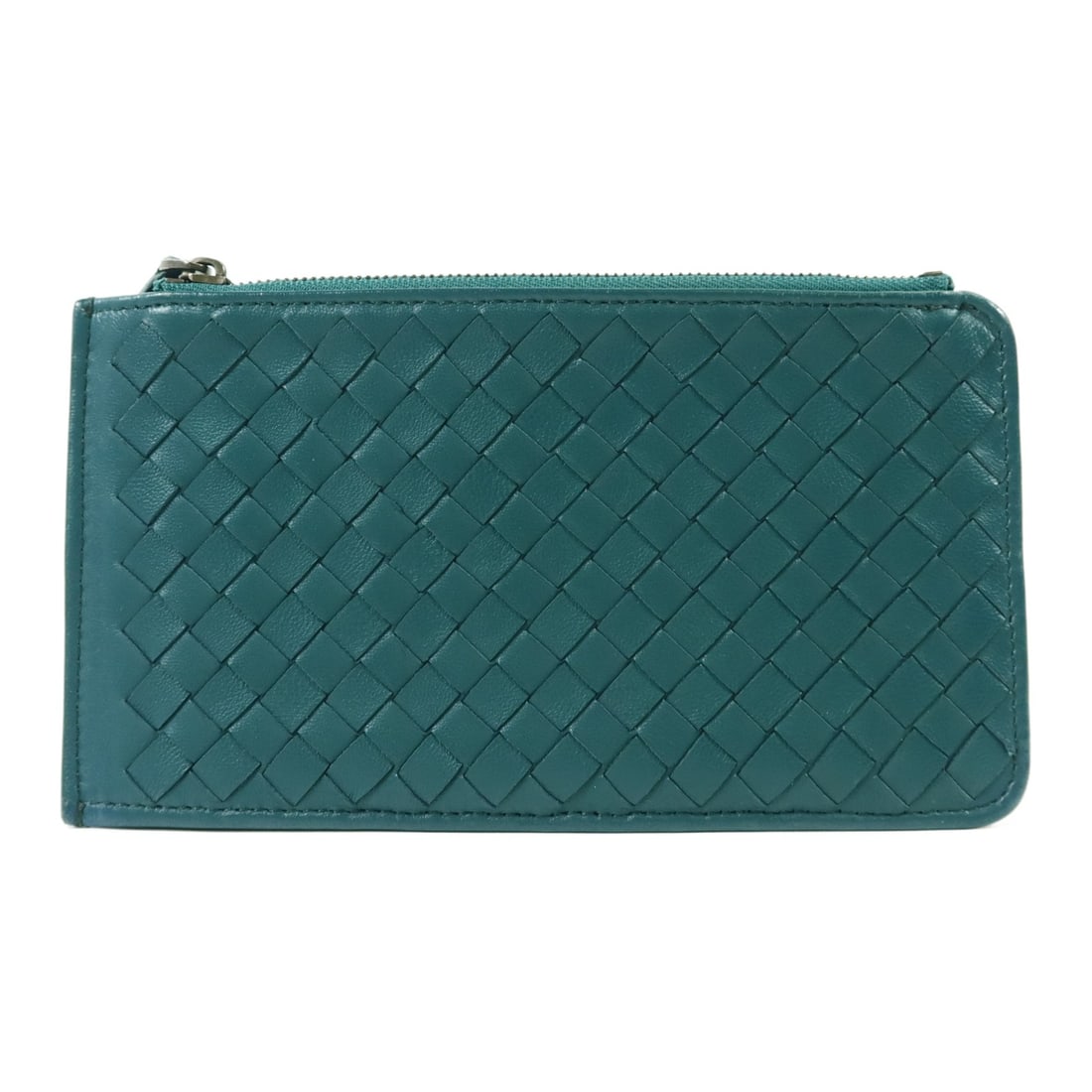 Bottega Veneta 248520 Green Leather Bifold Long Wallet: Bottega Veneta 248520 Green Leather Bifold Long Wallet A BOTTEGA VENETA long bifold wallet crafted from leather in green. Designed for women, it features a hook button closure, one inside zip pocket, 