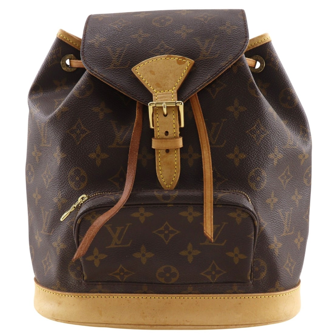Louis Vuitton Montsouris Unisex Brown Canvas Backpack: Louis Vuitton Montsouris Unisex Brown Canvas Backpack Louis Vuitton Montsouris Monogram backpack in brown canvas. This unisex model is made in France and measures 25 cm x 30 cm x 12 cm. Condition is g