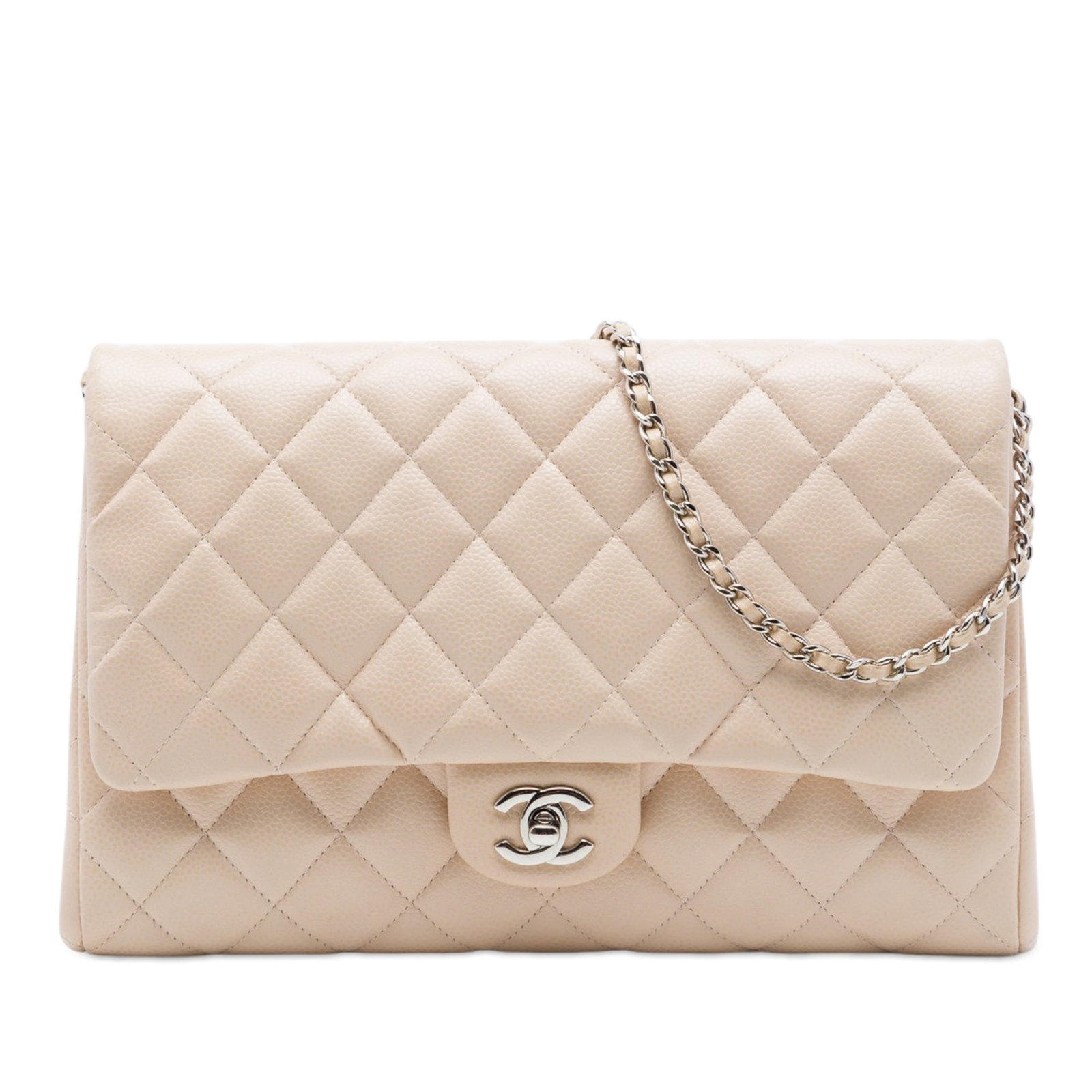 Chanel Caviar Leather Chain Flap Clutch Shoulder Bag Brown (1 of 7)