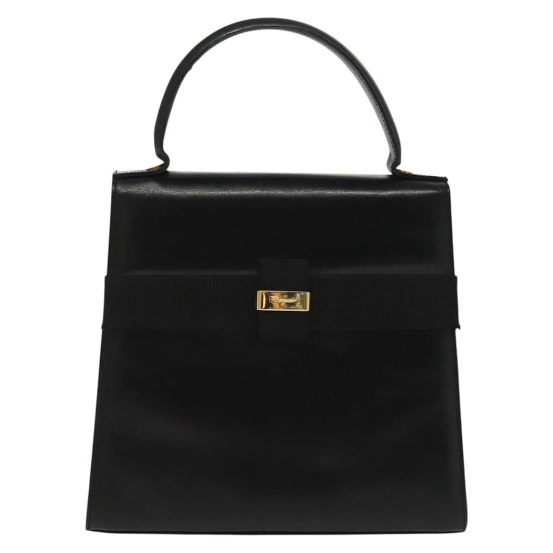 Black Leather Handbag Salvatore Ferragamo Vala: Black Leather Handbag Salvatore Ferragamo Vala Salvatore Ferragamo Vala leather bag in black, designed for women and made in Italy. It features a structured profile with dimensions of 23 cm x 21 cm x 