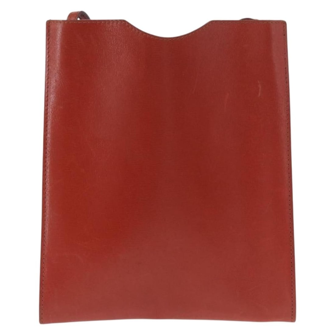 Hermes Onimaitou Burgundy Leather Handbag: Hermes Onimaitou Burgundy Leather Handbag This Hermes Onimaitou handbag is crafted from burgundy leather and designed for female use. It features a compact silhouette with minor signs of wear includin