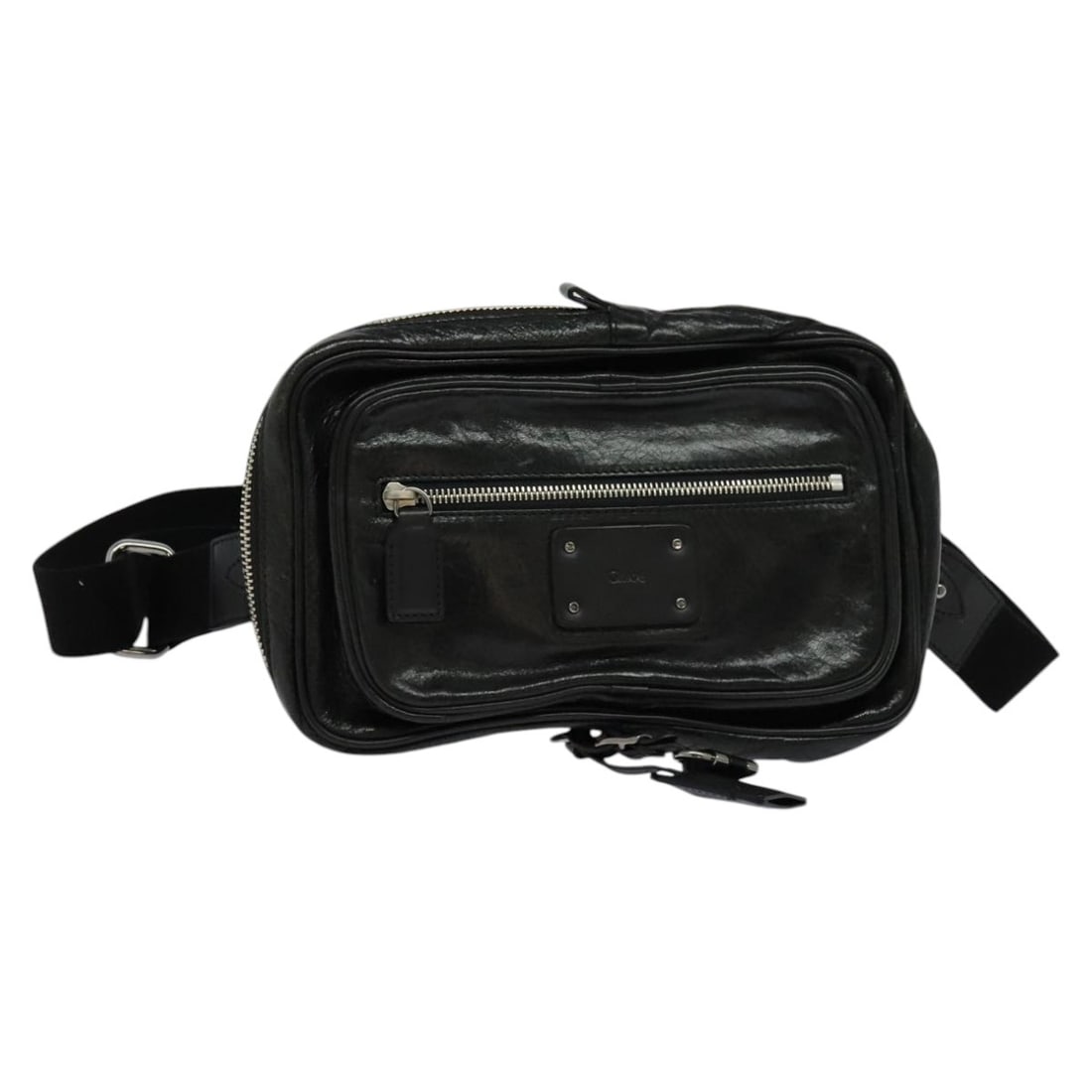 Chloe Paddington Body Leather Black Unisex 26cm x 16cm x 6cm: Chloe Paddington Body Leather Black Unisex 26cm x 16cm x 6cm This Chloe Paddington Body bag is crafted from black leather and designed for unisex use. Made in Italy, it features a spacious interior an