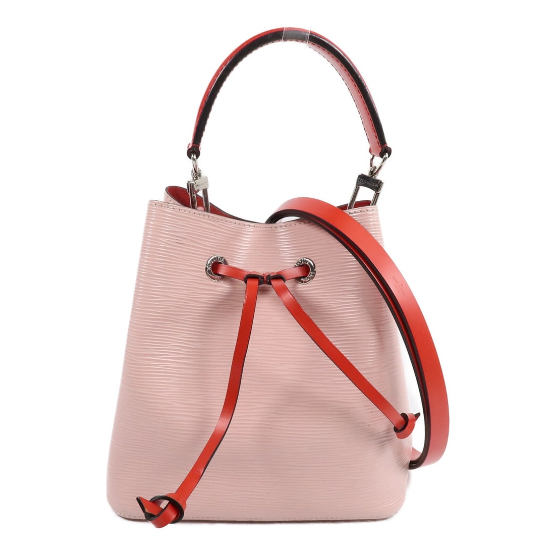 Louis Vuitton Neo Noe BB Epi Calfskin 2 Way Bag M53609 Pink: Louis Vuitton Neo Noe BB Epi Calfskin 2 Way Bag M53609 Pink Louis Vuitton Neo Noe BB 2-way shoulder bag in Epi calfskin with a pink Rose Ballerine colorway. This women's bag features a structured buck