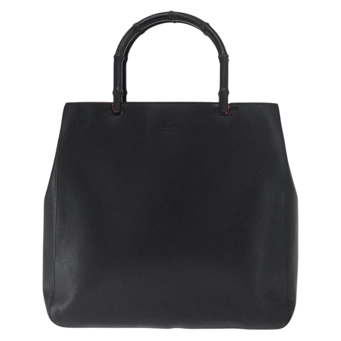 Gucci Vintage Bamboo Handle Tote Black Leather Bag: Gucci Vintage Bamboo Handle Tote Black Leather Bag Gucci Vintage Bamboo Handle Tote in black leather, designed for women and made in Italy. This tote features the classic bamboo handle design and is p