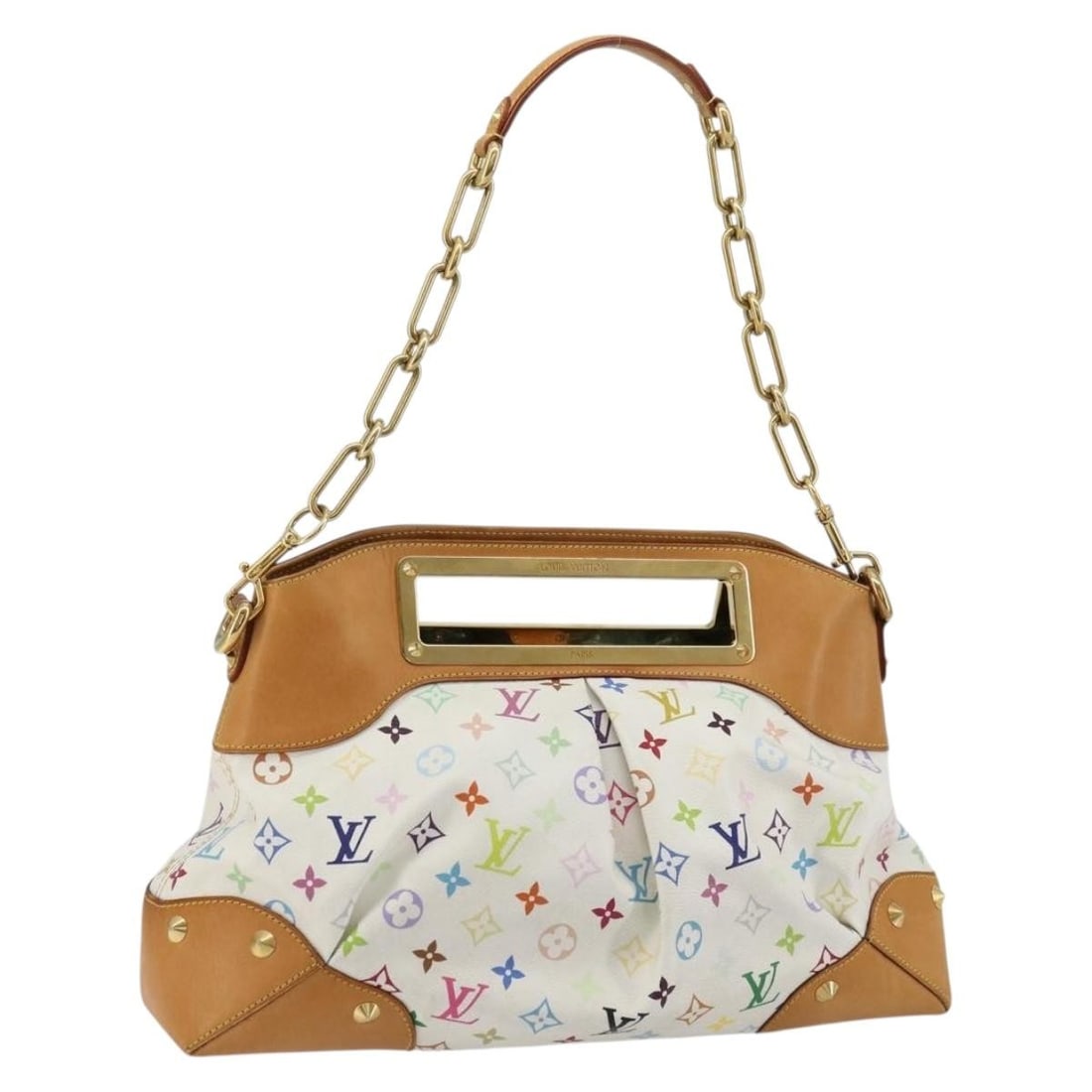 Louis Vuitton Judy GM White Monogram Multicolor Shoulder Bag M40253 (1 of 18)