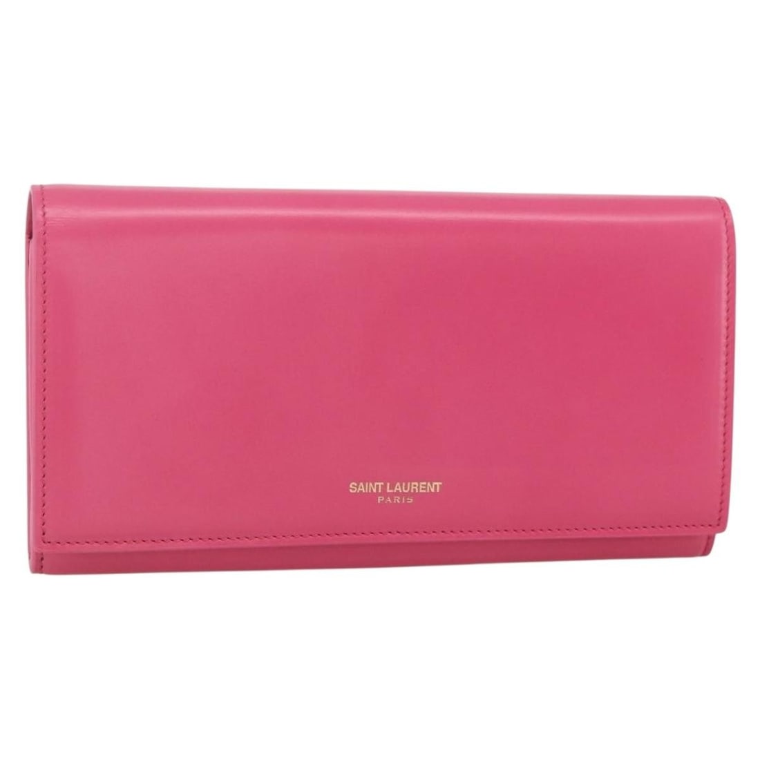 Pink Leather Wallet SAINT LAURENT Italy with Dust Bag Box: Pink Leather Wallet SAINT LAURENT Italy with Dust Bag Box Authentic Saint Laurent pink leather wallet for women, made in Italy. Includes the dust bag and item box. Condition is AB / very good, with sl