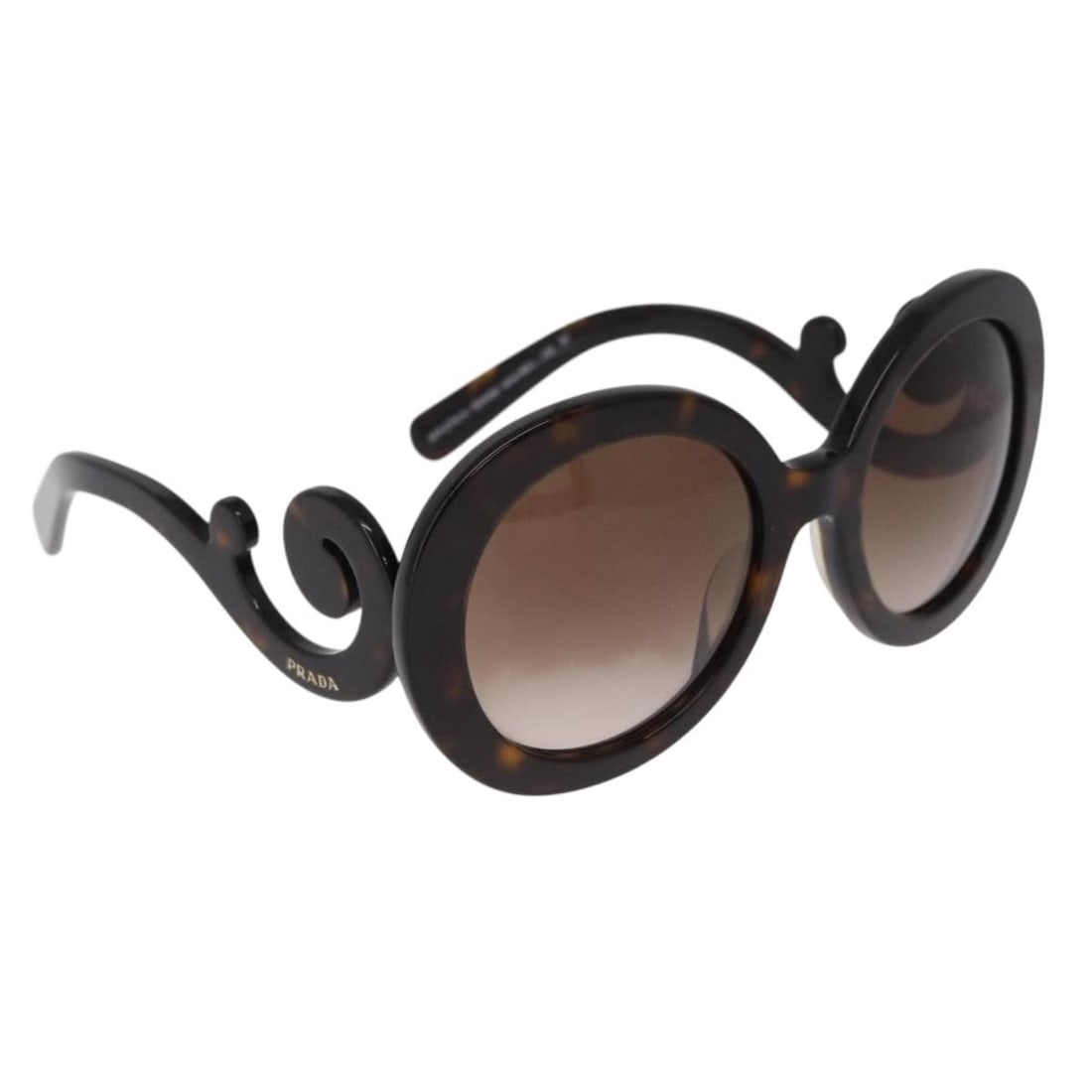 PRADA Baroque Plastic Sunglasses Brown Gold with Case (1 of 14)
