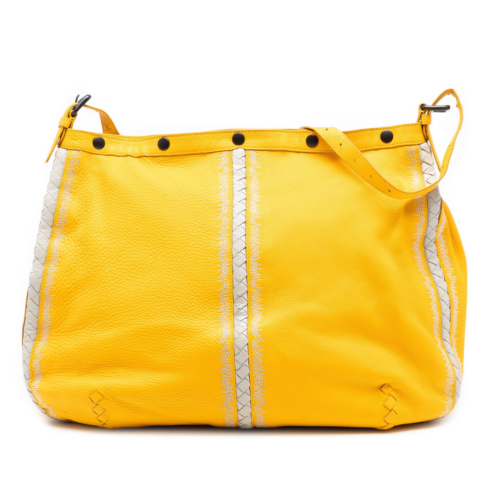 Bottega Veneta Intrecciato Nappa Leather Yellow Crossbody Bag (1 of 7)