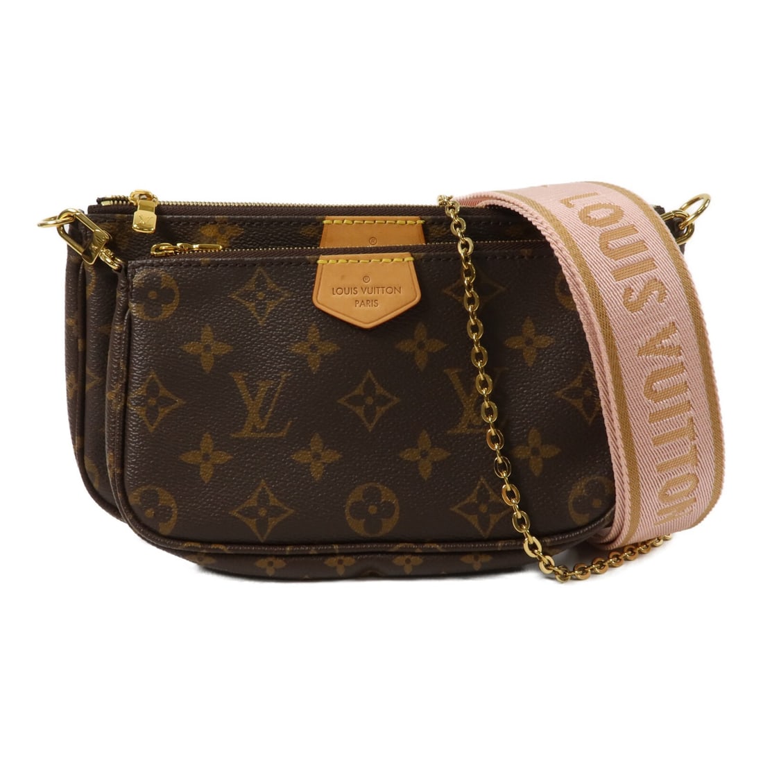 Louis Vuitton M44840 Multi Pochette Accessoires Monogram 2way Shoulder Bag: Louis Vuitton M44840 Multi Pochette Accessoires Monogram 2way Shoulder Bag Louis Vuitton Multi Pochette Accessoires 2-way shoulder bag in Monogram PVC coated canvas. This women's bag features a brown 
