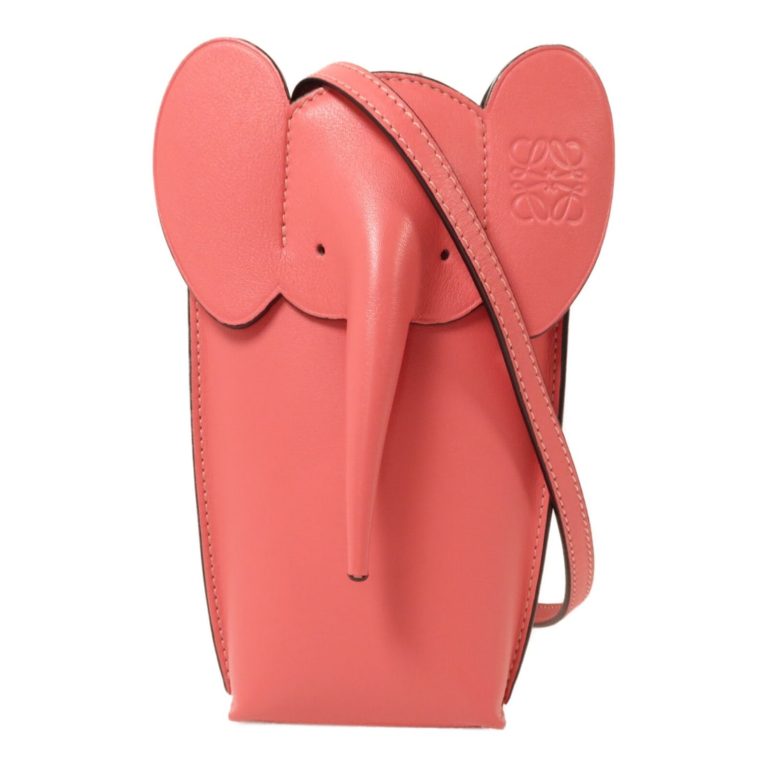 LOEWE Pocket Shoulder Bag Pink Calfskin Leather SHW: LOEWE Pocket Shoulder Bag Pink Calfskin Leather SHW Pink LOEWE pocket shoulder bag crafted from calfskin leather. This women's shoulder bag features a slim profile with a magnetic pocket and an interi