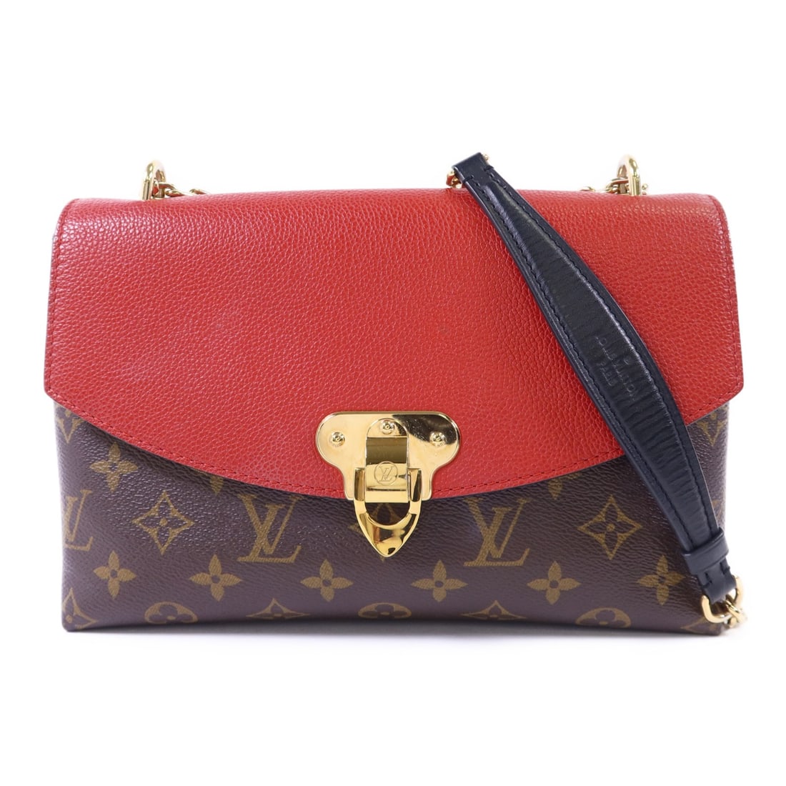 Louis Vuitton Saint Placide Monogram Shoulder Bag M43713 Brown Red: Louis Vuitton Saint Placide Monogram Shoulder Bag M43713 Brown Red Louis Vuitton Saint Placide Shoulder Bag, model M43713, in Brown/Red. It is made from Monogram and PVC coated canvas and features a s