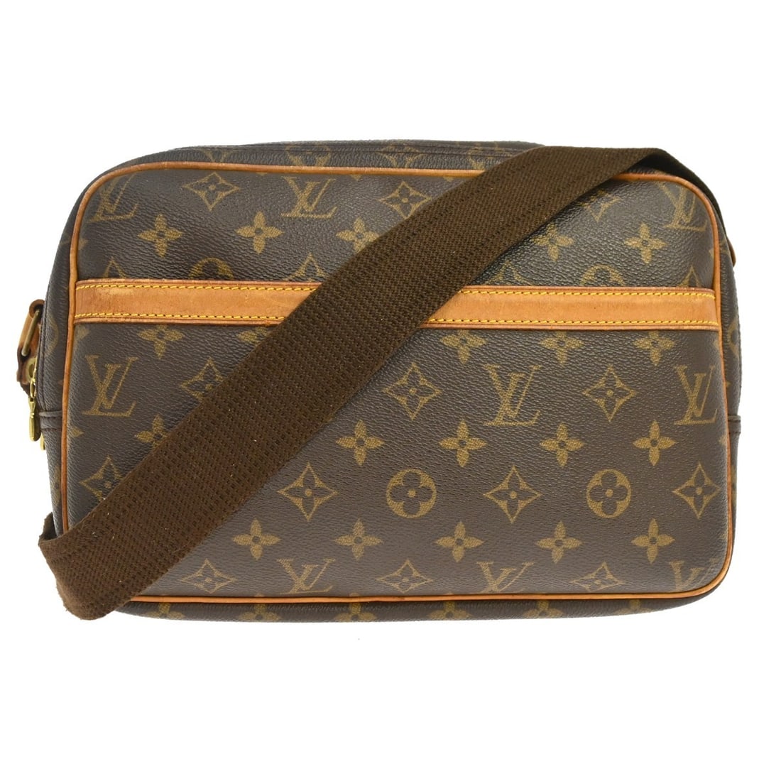 Louis Vuitton Reporter Monogram Canvas Shoulder Bag Brown: Louis Vuitton Reporter Monogram Canvas Shoulder Bag Brown Louis Vuitton Reporter Monogram shoulder bag in brown canvas with a unisex design. Made in France, this piece is in fair condition with visibl