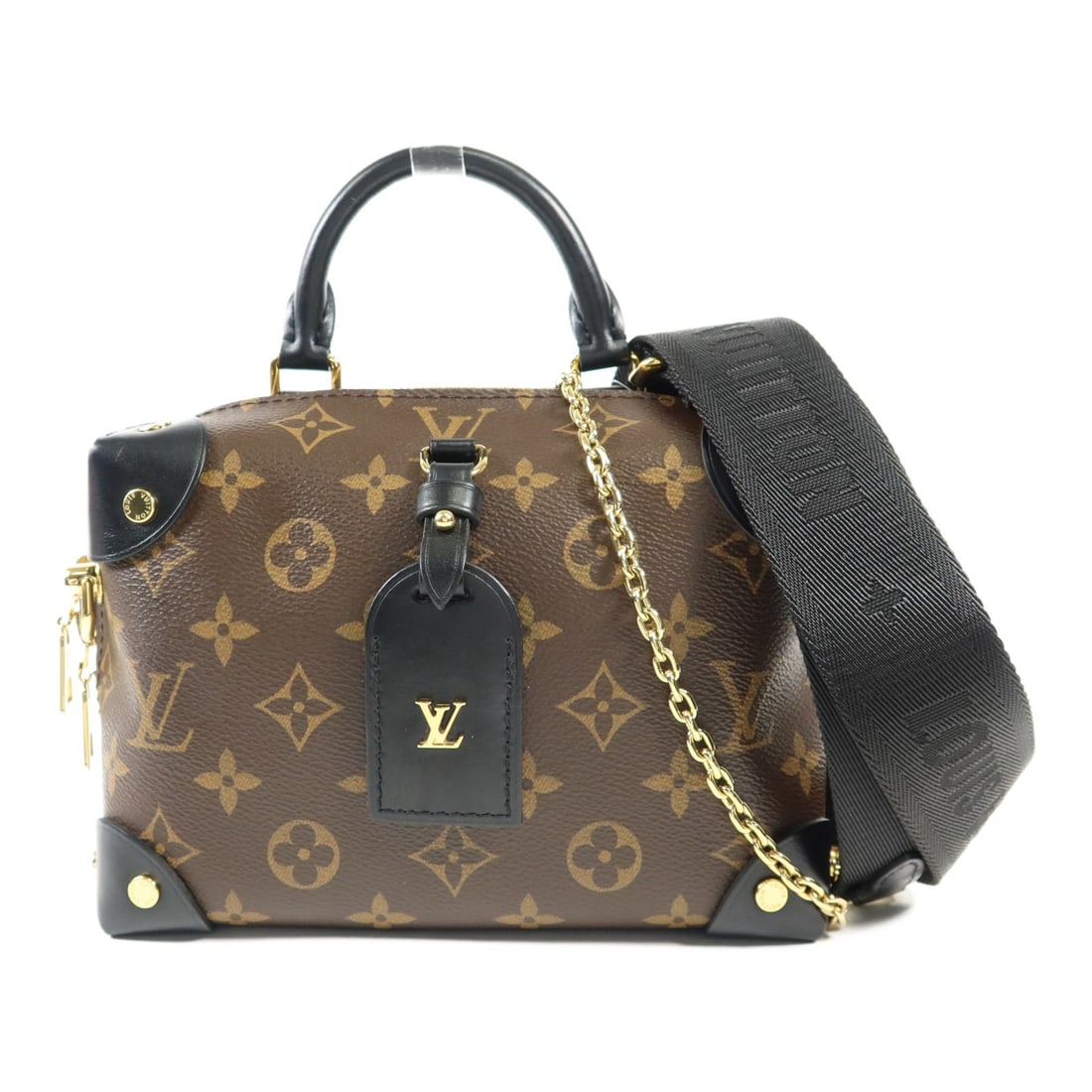 Louis Vuitton Petite Malle Souple 2Way Bag M45571 Monogram Brown: Louis Vuitton Petite Malle Souple 2Way Bag M45571 Monogram Brown Louis Vuitton Petite Malle Souple 2Way Shoulder Bag, model M45571, in brown and black monogram with PVC coated canvas. It is a women's 