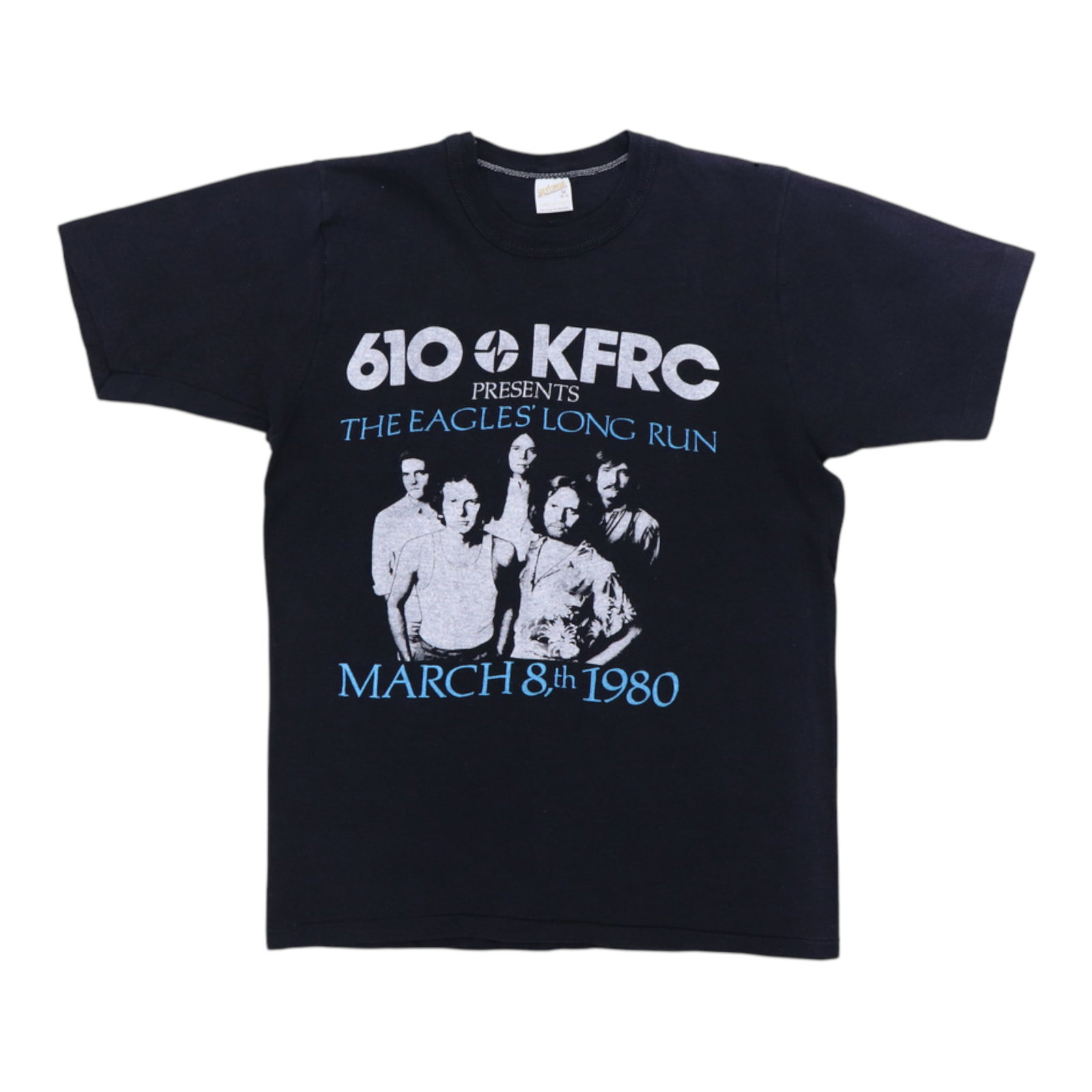 Vintage Eagles Long Run Tour T Shirt Black Medium 1980: Vintage Eagles Long Run Tour T Shirt Black Medium 1980 Authentic vintage 1980 Eagles Long Run Tour shirt in black cotton. This original shirt is not a modern reproduction and features no back