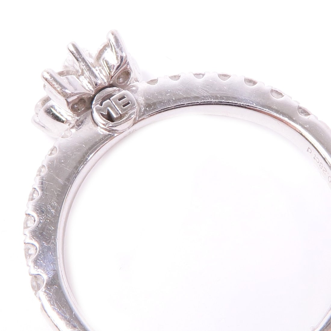 18K White Gold Diamond Ring US 4.5 0.59ct - 11