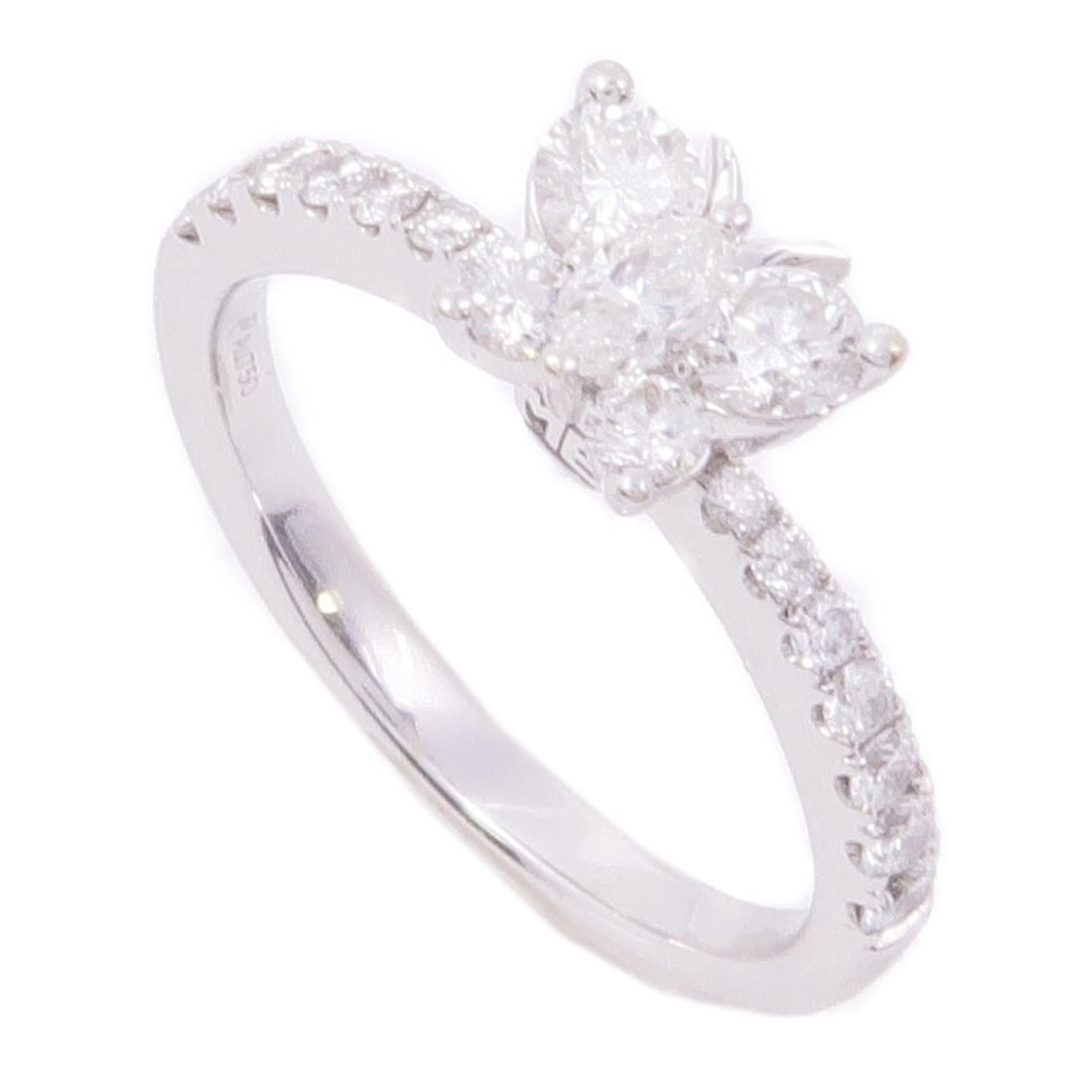 18K White Gold Diamond Ring US 4.5 0.59ct - 2