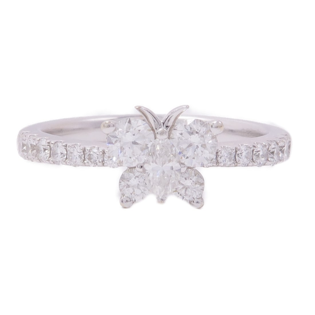 18K White Gold Diamond Ring US 4.5 0.59ct - 3