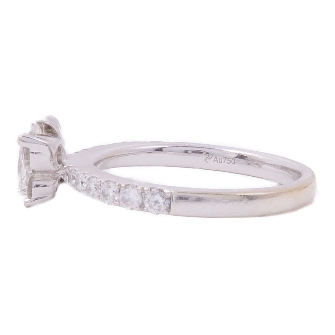 18K White Gold Diamond Ring US 4.5 0.59ct - 4