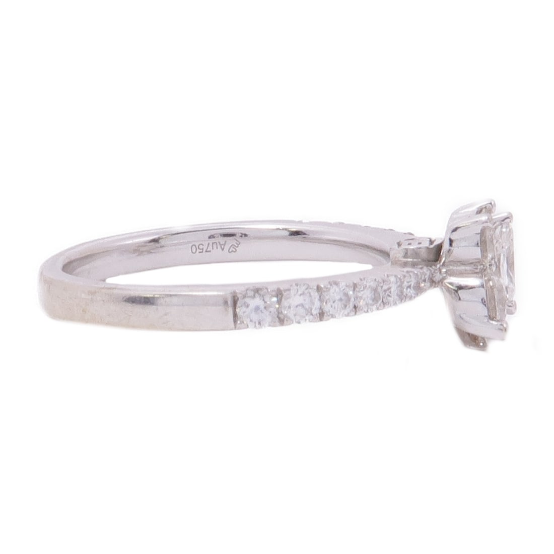 18K White Gold Diamond Ring US 4.5 0.59ct - 6