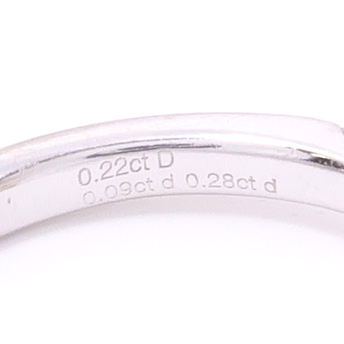 18K White Gold Diamond Ring US 4.5 0.59ct - 7