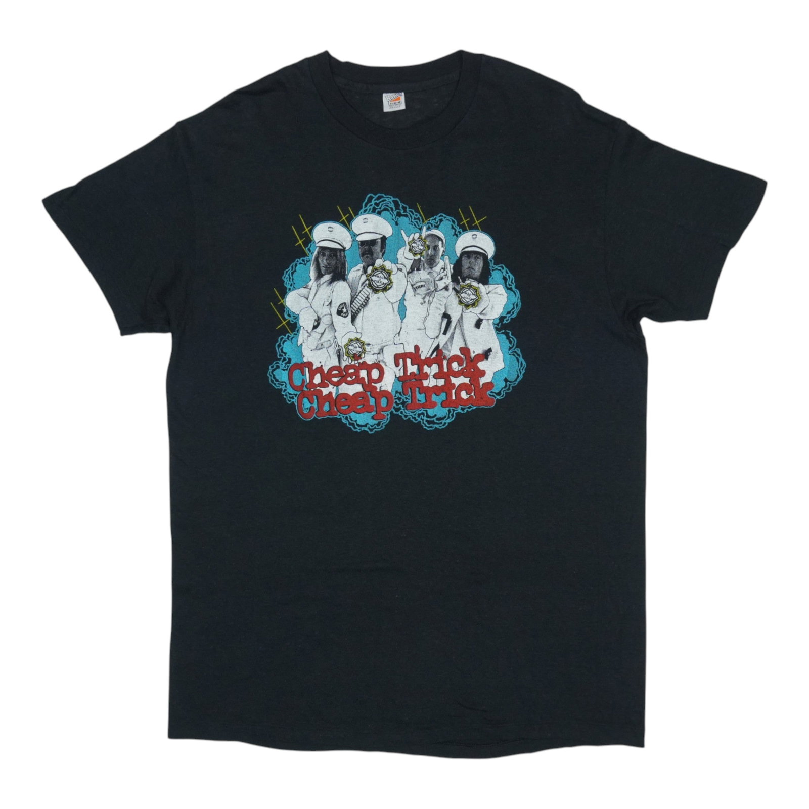 Black 1979 Cheap Trick Dream Police Vintage Cotton T Shirt XL (1 of 4)