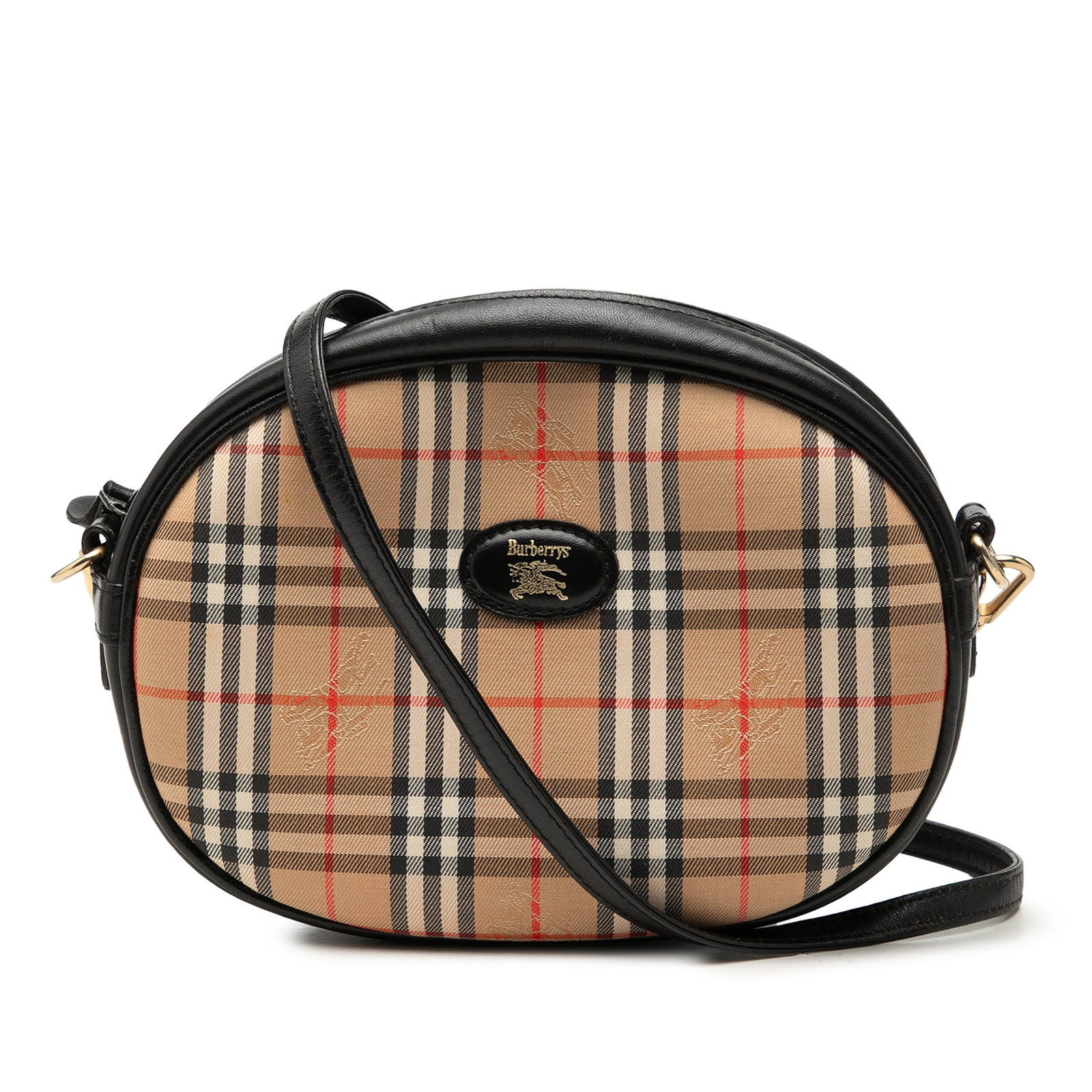 Burberry Haymarket Check Crossbody Bag Canvas and Leather Trim: Burberry Haymarket Check Crossbody Bag Canvas and Leather Trim Burberry Haymarket Check canvas crossbody bag with leather trim and an adjustable flat leather strap. The bag features a top zip closure 