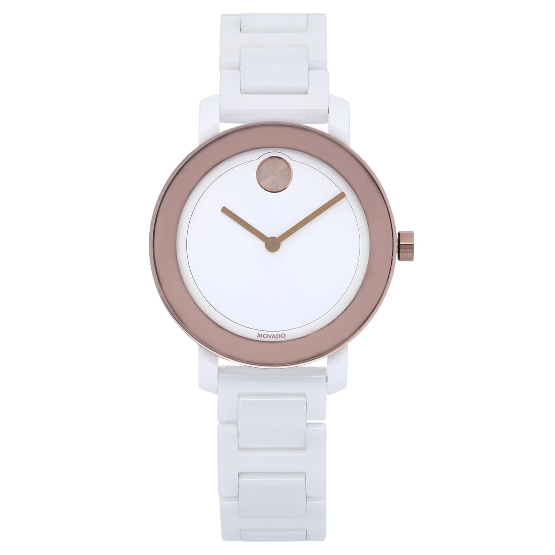 Movado Bold Evolution ladies quartz watch 36mm white ceramic dial 3600753 (1 of 6)
