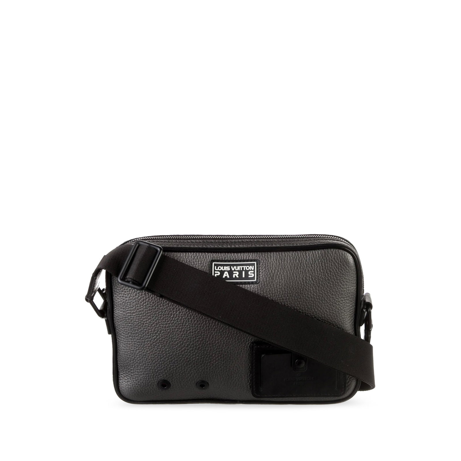 Louis Vuitton Alpha Messenger Gray Leather Shoulder Bag: Louis Vuitton Alpha Messenger Gray Leather Shoulder Bag This Louis Vuitton Taurillon Alpha Messenger features a leather body in gray, an exterior front pocket, a flat adjustable strap, a top zip closu
