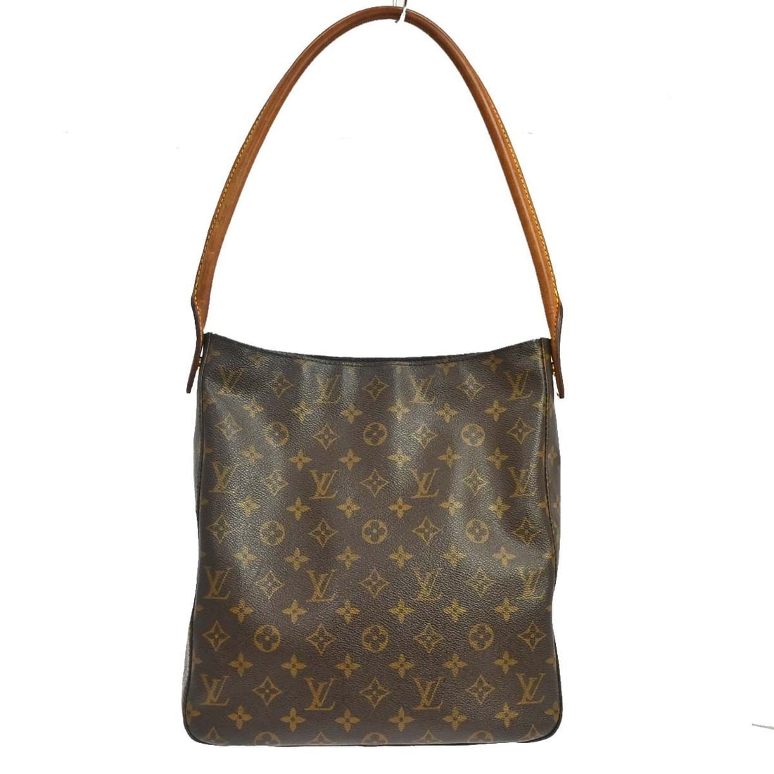 Louis Vuitton Monogram Looping Brown Canvas Shoulder Bag: Louis Vuitton Monogram Looping Brown Canvas Shoulder Bag Vintage Louis Vuitton Monogram Looping handbag in brown canvas. This pre-owned piece is in fair condition with visible wear, including stains, 