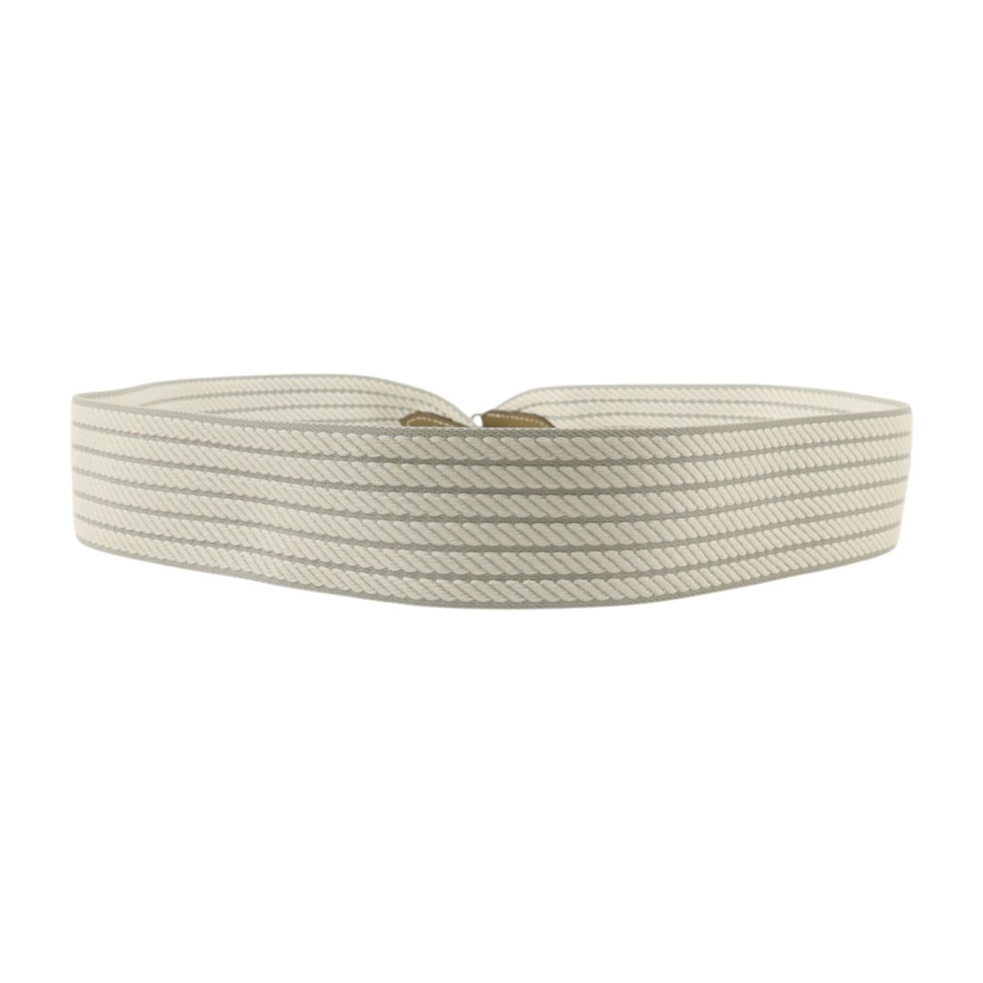 Hermes Sangle Cordage Canvas Calfskin Shoulder Strap Gray Palladium: Hermes Sangle Cordage Canvas Calfskin Shoulder Strap Gray Palladium Hermes shoulder strap in Glacier-Gris/Pale with a cordage design, made from canvas and calfskin (cowhide). It is a women's regular-s