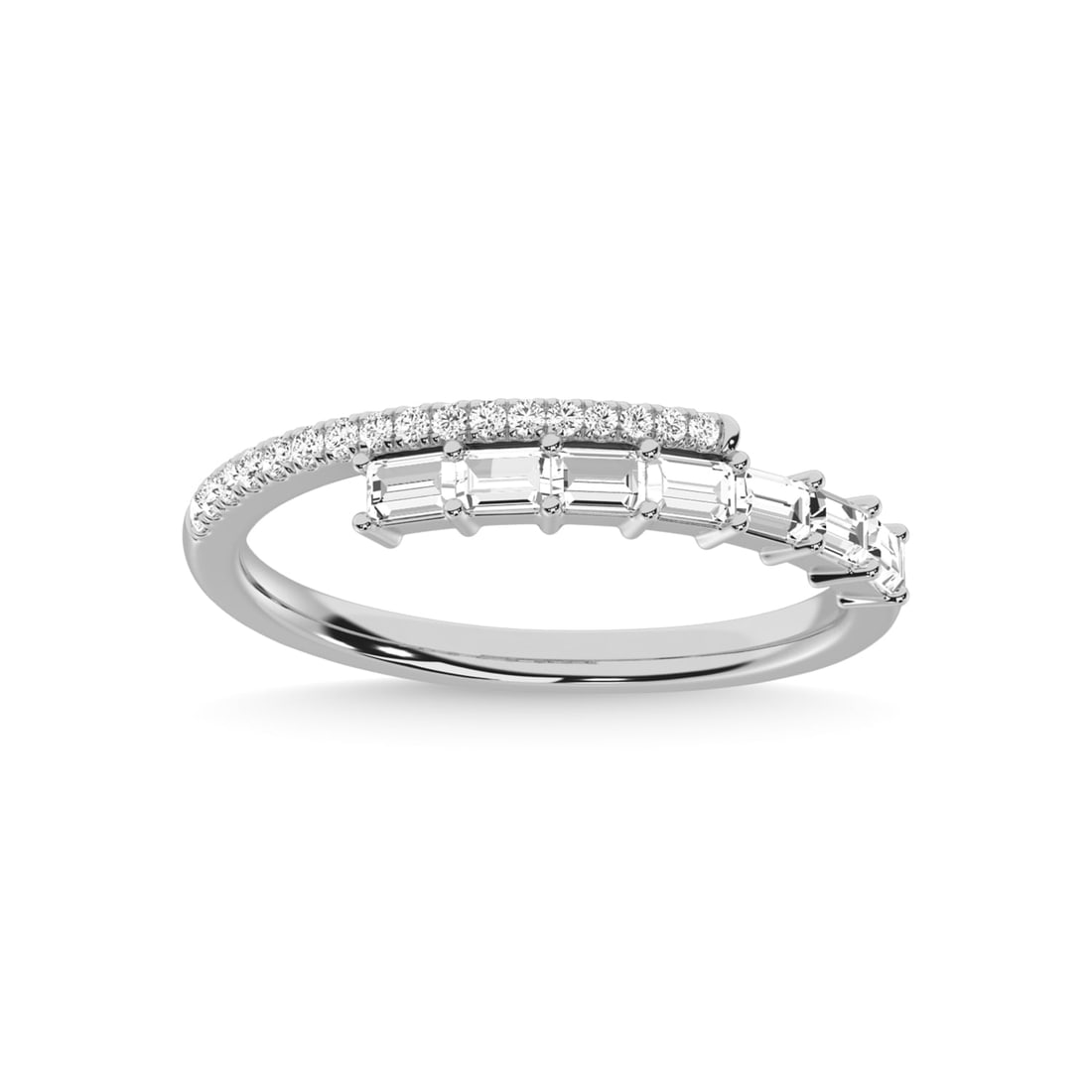 14K White Gold Diamond 1/3 Ct.Tw. Fashion Ring: 14K White Gold Diamond 1/3 Ct.Tw. Fashion Ring 14k White Gold Stone Color: G-h Stone Clarity: Si3 Each ring is presented in standard size 6.5. Complimentary resizing is available between sizes 510 (in