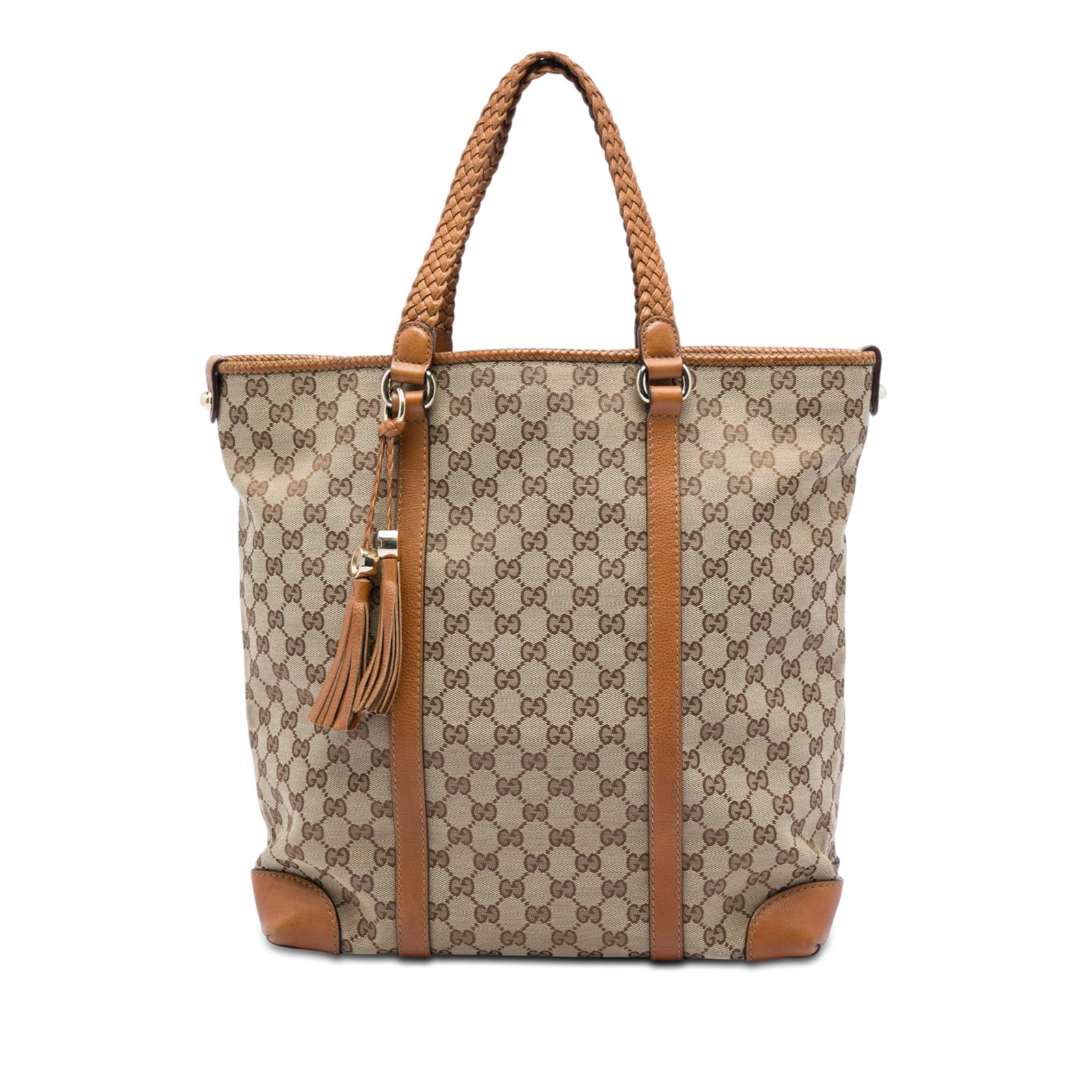 Gucci Marrakech Large GG Canvas Tote Bag Beige: Gucci Marrakech Large GG Canvas Tote Bag Beige Gucci Marrakech tote in GG canvas with leather trim and braided leather handles. The bag features an open top with hook closure, along with interior zip 