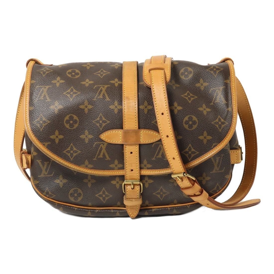 Louis Vuitton Saumur 30 Monogram Shoulder Bag M40710 Brown: Louis Vuitton Saumur 30 Monogram Shoulder Bag M40710 Brown Louis Vuitton Saumur 30 shoulder bag in brown Monogram PVC coated canvas. This women's bag features a structured shoulder bag silhouette with
